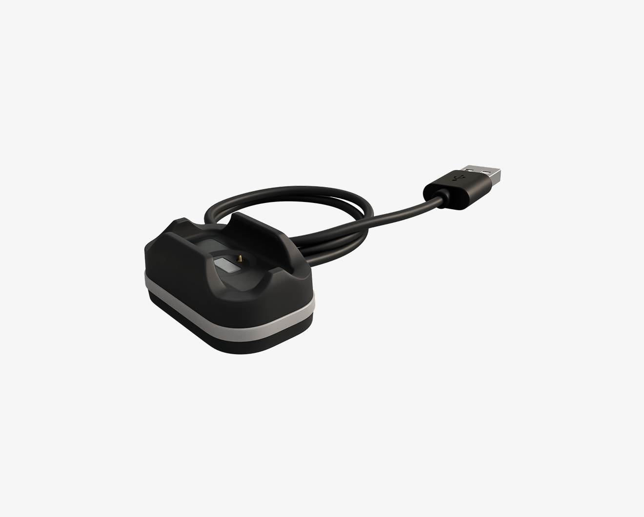 Charger compatible with IP68 bands printed with Data Matrix (QR-code style)
